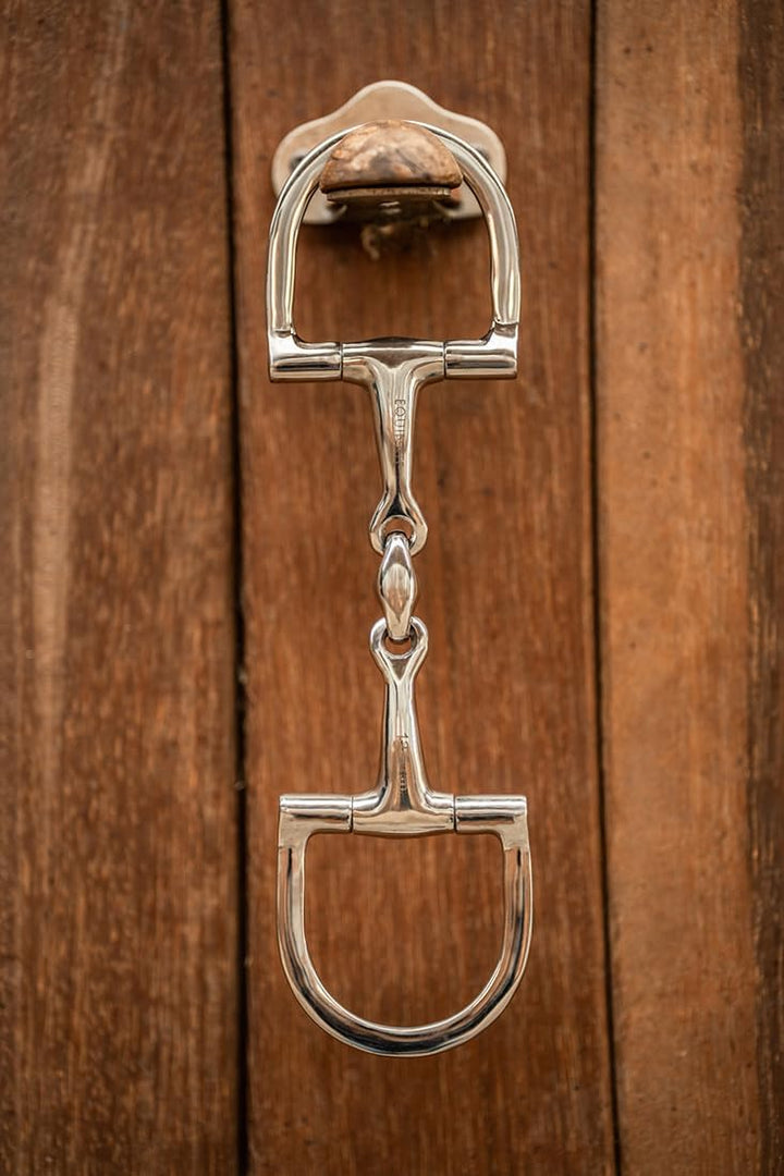 Equinate D-Ring Trense Edelstahl 16mm doppelt gebrochen 14,5cm - Anatomisch geformtes maulfreundlich