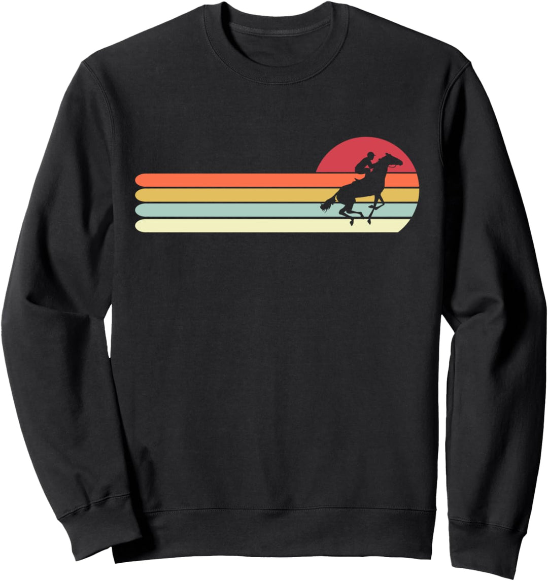 Retro Pferderennen Geschenk für Papa, lustige Pferderennen Sweatshirt