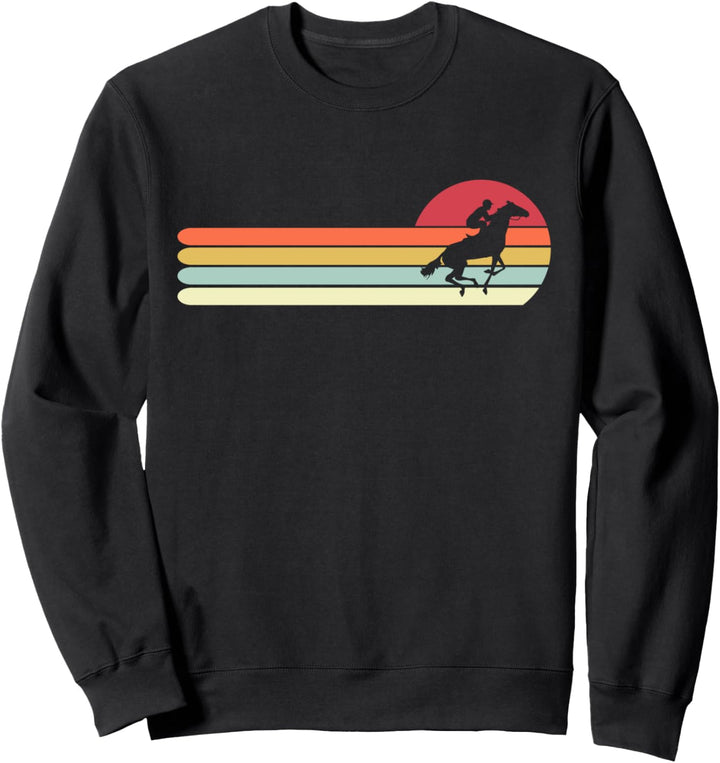 Retro Pferderennen Geschenk für Papa, lustige Pferderennen Sweatshirt