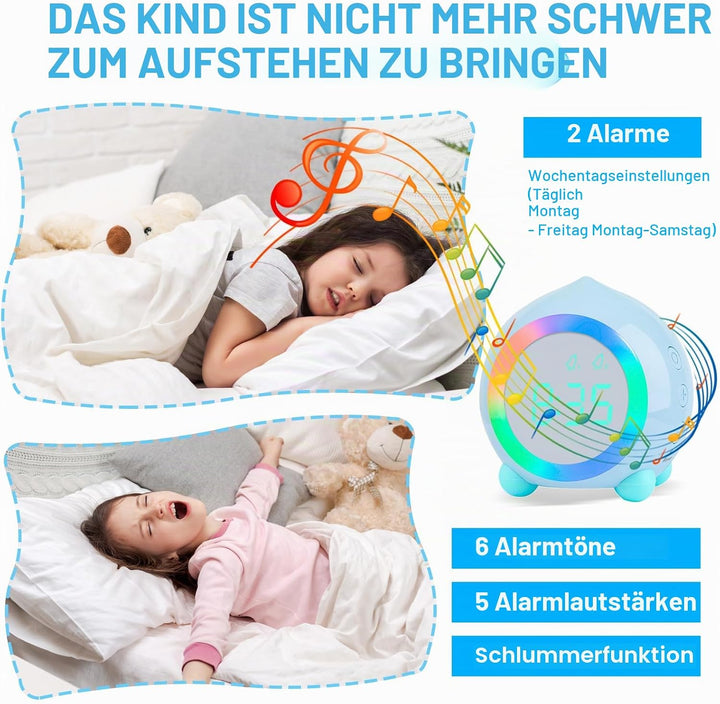 Ayybboo Kinderwecker Digitaler,Wecker Digital Sonnenaufgangssimulator Kinderwecker für Mädchen Junge
