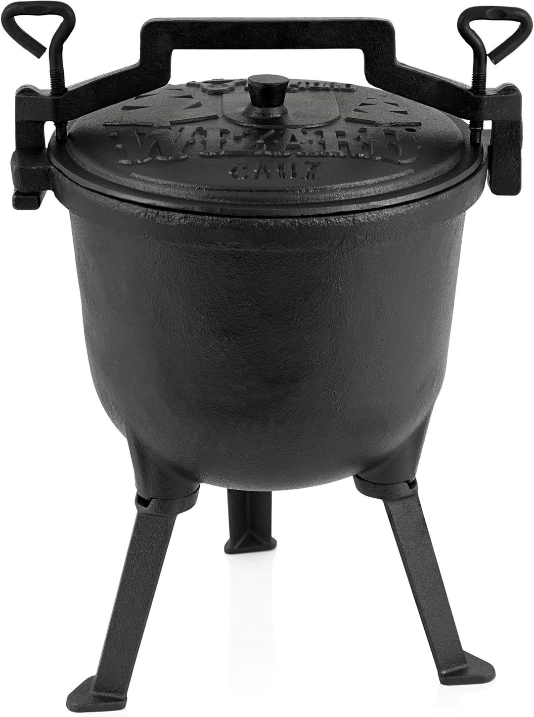 BBQ-Toro Zauberkessel "Wizard" | Kochtopf aus Gusseisen | Gusstopf mit drei Beinen, Deckel, Bügel un