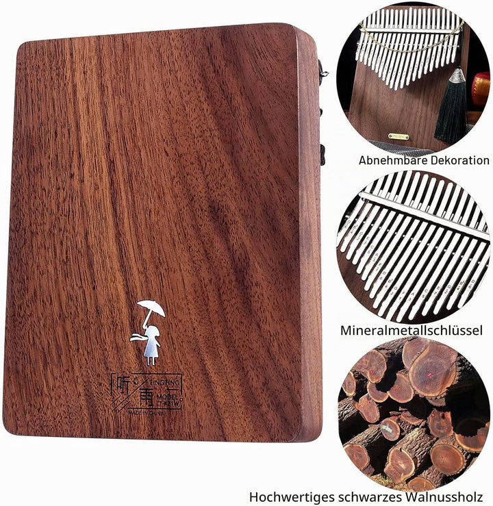 LingTing Kalimba LT-K21W 21 Tasten Kalimba Mbira Daumenklavier, Geschenk für Kinder und Erwachsene,