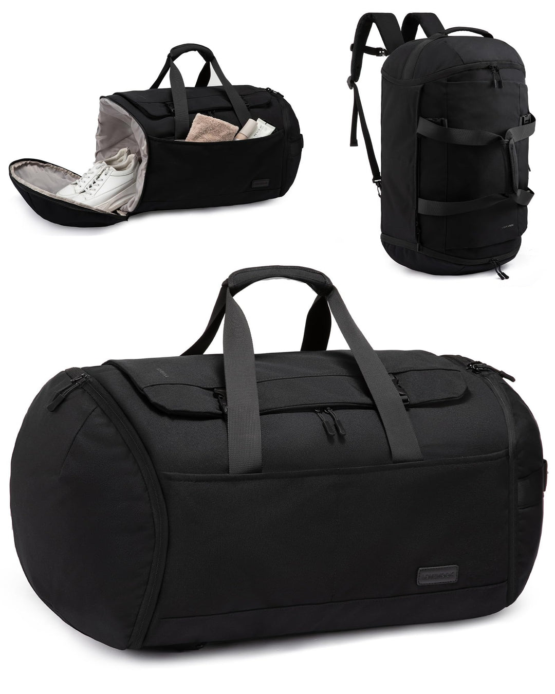 LOVEVOOK Reisetasche Sporttasche Rucksack Gross, 65L Handgepäck Rucksack mit Schuhfach Nassfach, Rei