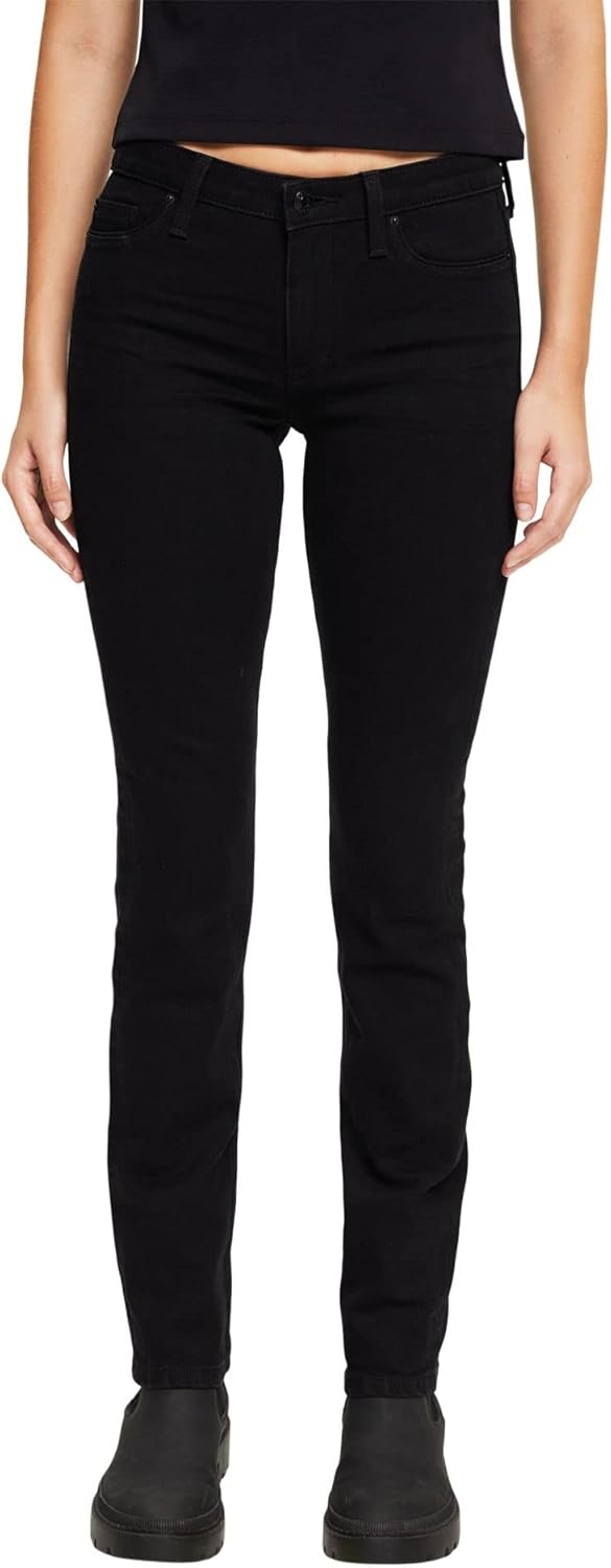 Esprit Damen Jeans Stretch-Denim 24W / 30L 910/Black Rinse - New, 24W / 30L 910/Black Rinse - New