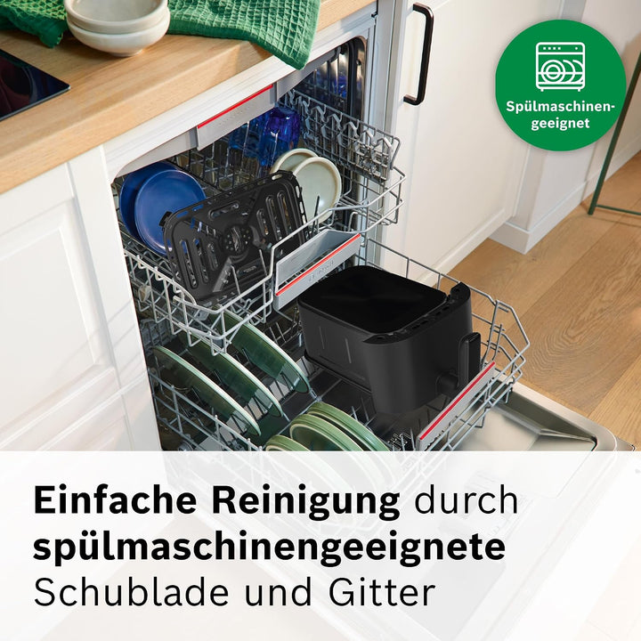 Bosch Heissluftfritteuse Serie 2, 4 L grosser Korb für bis zu 2 Personen, Kleine Heissluftfritteuse,