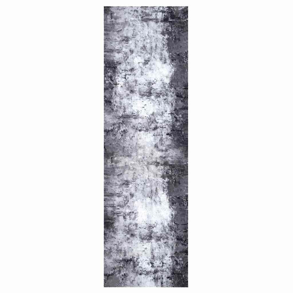 vidaXL Küchen Teppich Grau 150 x 45 cm Samt, Eleganter Samt-Rechteck-Küchenläufer, weicher Belag, sa