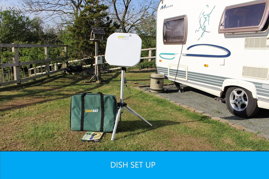 Falcon QuickSAT QS65 Deluxe, tragbares Satelliten-TV-System für Wohnwagen und Wohnmobile (DELUXE, QS