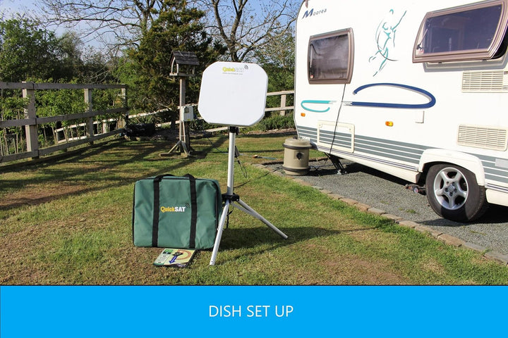 Falcon QuickSAT QS65 Deluxe, tragbares Satelliten-TV-System für Wohnwagen und Wohnmobile (DELUXE, QS