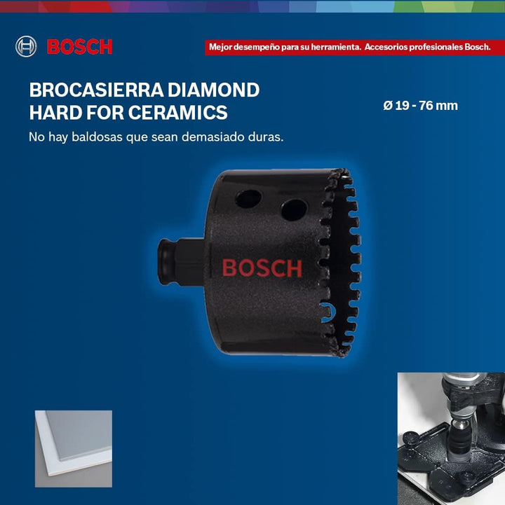 Bosch Professional 1x Diamant-Lochsäge Diamond for Hard Ceramics (für Fliesen, Stein, Ø 22 mm, Zubeh