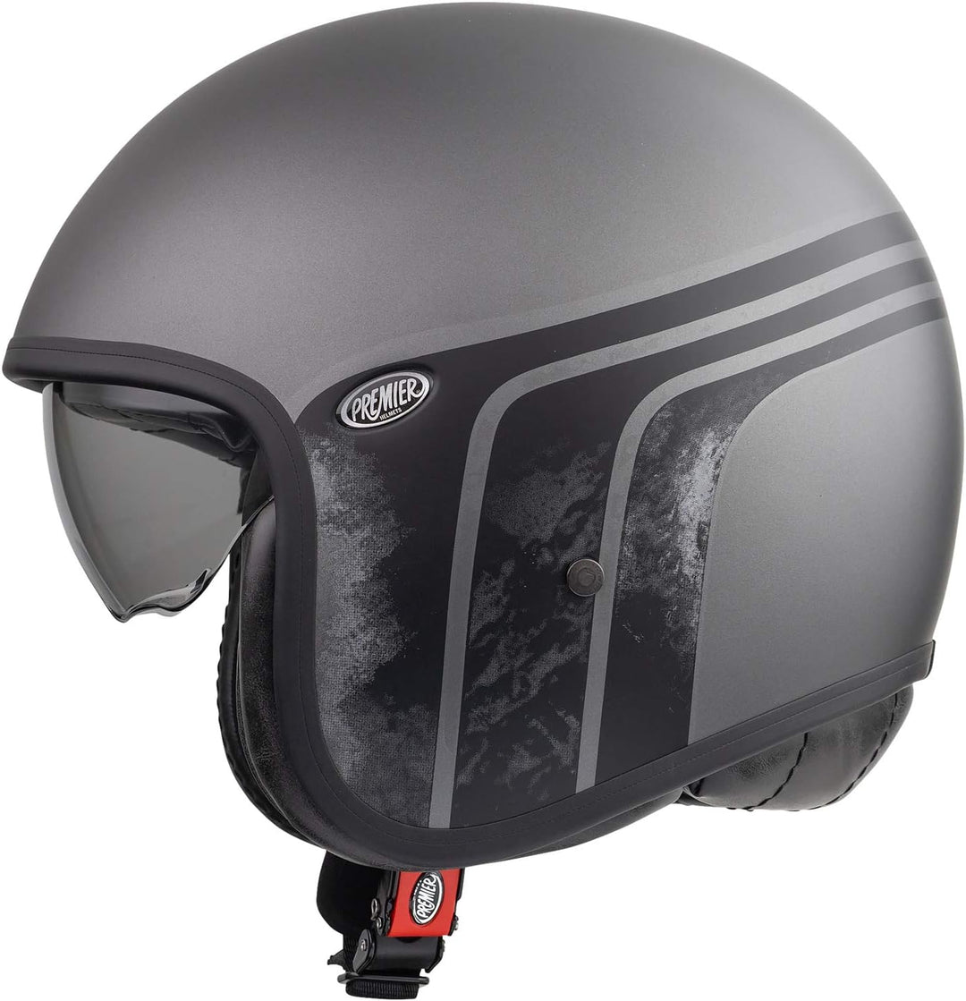 Premier Unisex Vintage Evo Btr17 Bm Helmet XS METALL GRAU / SCHWARZ, XS METALL GRAU / SCHWARZ