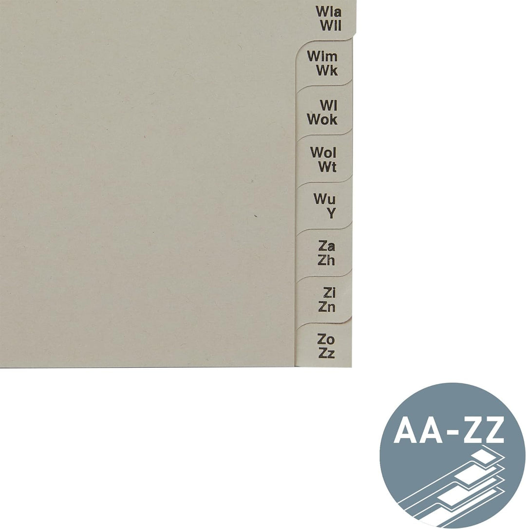 Leitz Register, Trennblätter mit Taben und alphabetischem Aufdruck A-Z für 12 Ordner, Halbe Höhe und