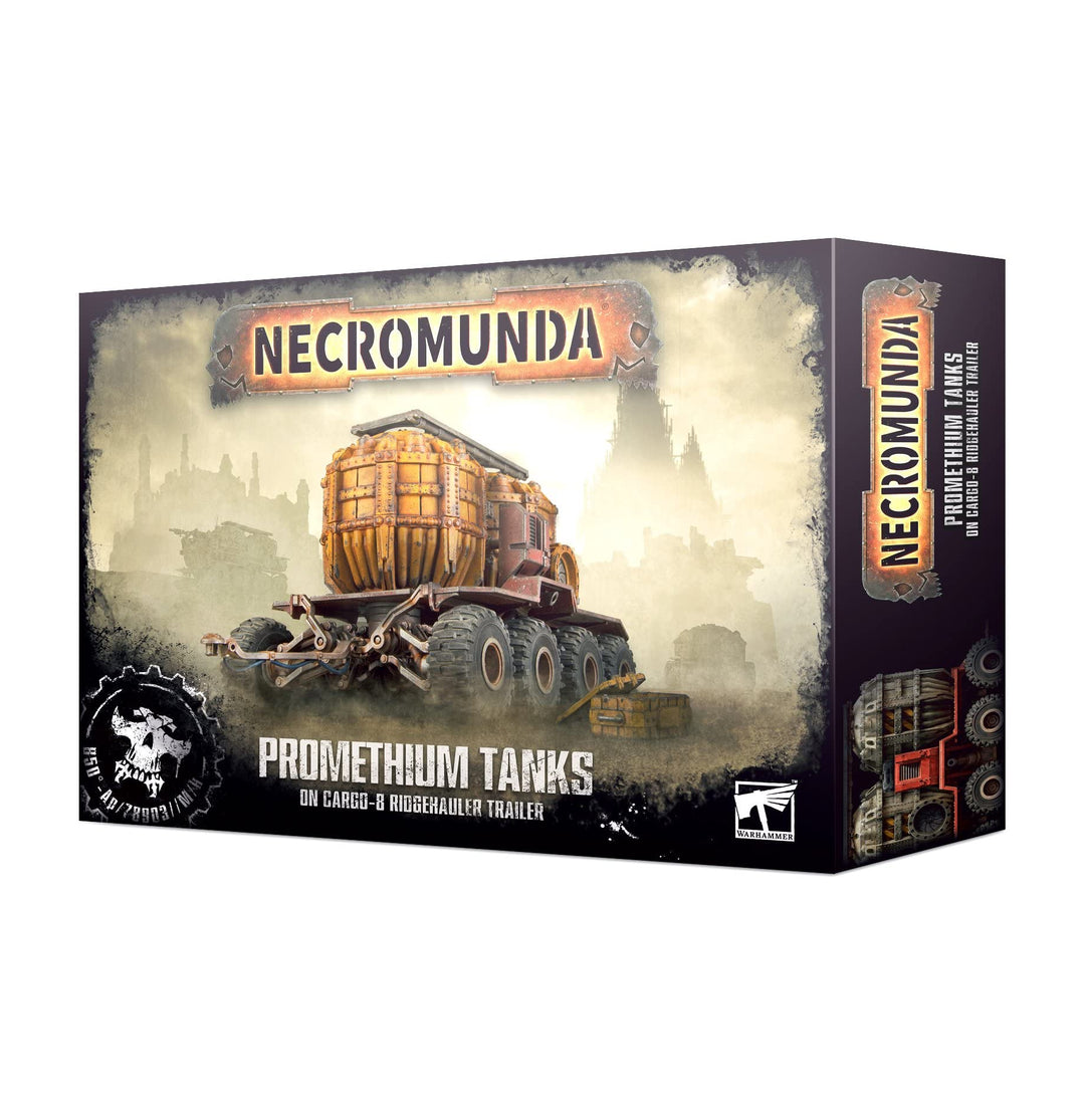 Games Workshop - Necromunda: Promethiumtanks auf Cargo-8 Anhänger