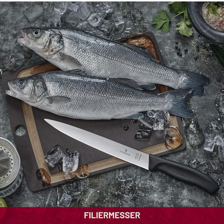 Victorinox, Swiss Classic, Profi Filetiermesser, Extra Scharfe Klinge, gerader Schliff, 20 cm, Robus