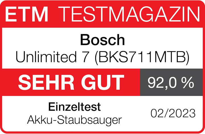 Bosch Akku-Staubsauger Unlimited 7 BKS711MTB, kabelloser Handstaubsauger, beutellos, Wechselakku, Kn