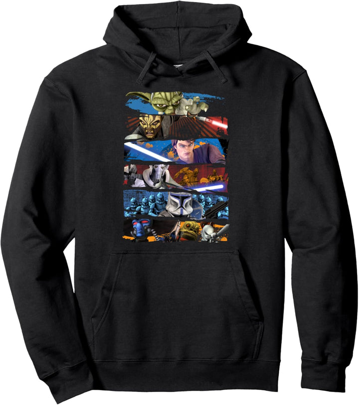 Star Wars: The Clone Wars Character Paint Swipe Panels Pullover Hoodie