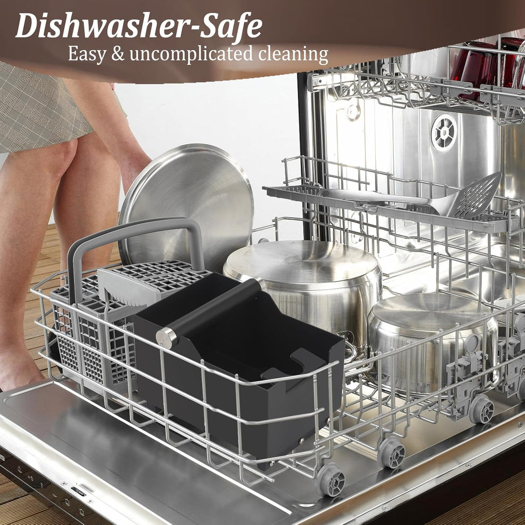 2-in-1 Abschlagbehälter für Siebträger,Knock Container for Portafilter Stainless Steel,Edelstahl Kaf