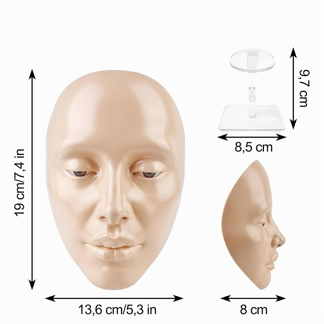 Schminkpuppe, Schminkkopf Für Mädchen, Silikon Make-Up-Übungs Gesicht, Wiederverwendbares Make Up Üb