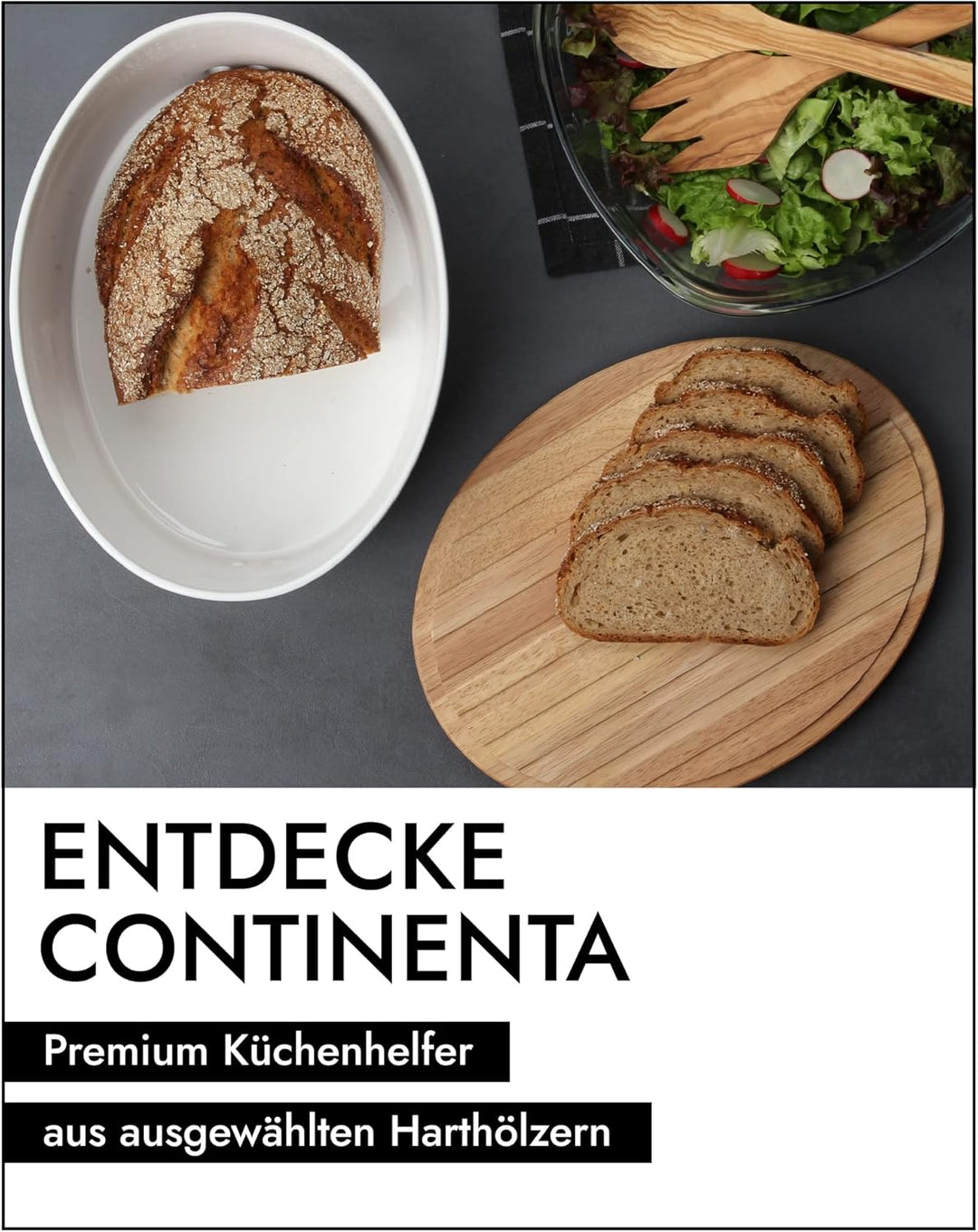 CONTINENTA Brottopf Keramik | Mit Praktischen Luftlöchern Gegen Austrocknen &amp; Schimmel | Handmade In