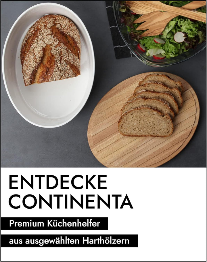 CONTINENTA Brottopf Keramik | Mit Praktischen Luftlöchern Gegen Austrocknen &amp; Schimmel | Handmade In