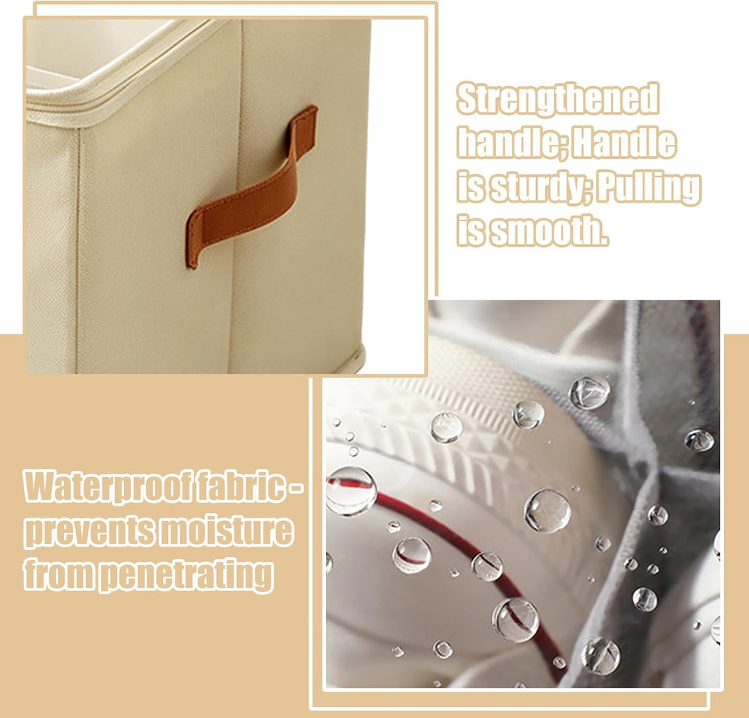 Schuhorganizer Für Closet 2er Set, Schuhorganizer Für 12-24 Paar, Schuhboxen Stapelbar, Faltbare Sch
