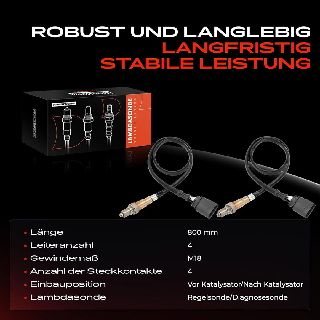 2x Lambdasonde Regelsonde oder Diagnosesonde für A3 A4 A6 A8 Allroad TT Arosa Cordoba Exeo Ibiza Inc
