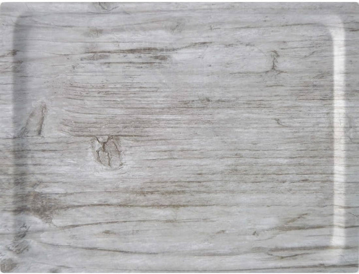 DON HIERRO - Servierwagen klappbar, 3 Böden, weisser Rahmen. Bauhaus-Gealterte Kiefer 82 x 66 x 43 c