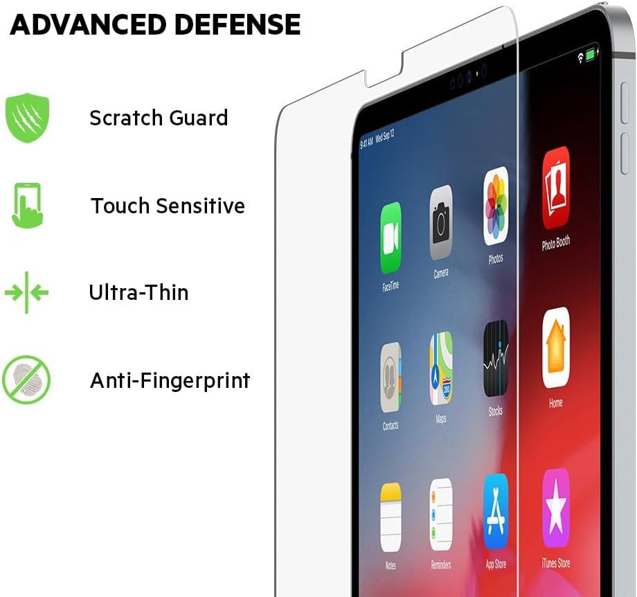 Belkin ScreenForce TemperedGlass Displayschutz für das iPad Pro 12,9 Zoll (iPad Pro 12,9 Zoll Displa