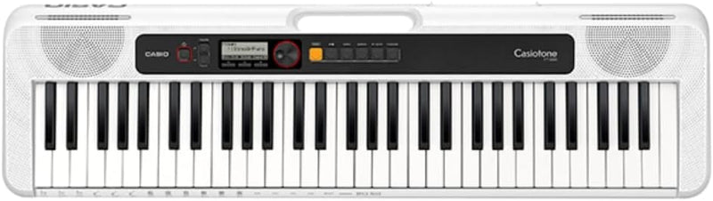 Casio CT-S200WE CASIOTONE Keyboard mit 61 Standardtasten und Begleitautomatik, weiss & FX F900520 Ke