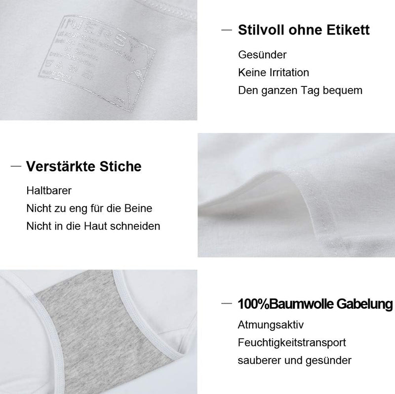 INNERSY Unterhosen Damen Baumwolle Atmungsaktive Hipster Unterwäsche Basic Bequem Panties 6er Pack X