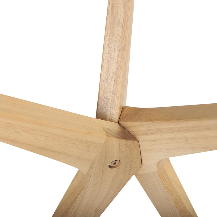 Couchtisch 2er Set Glas trasparent mit Holzbeinen hellbraun rund modern Valley