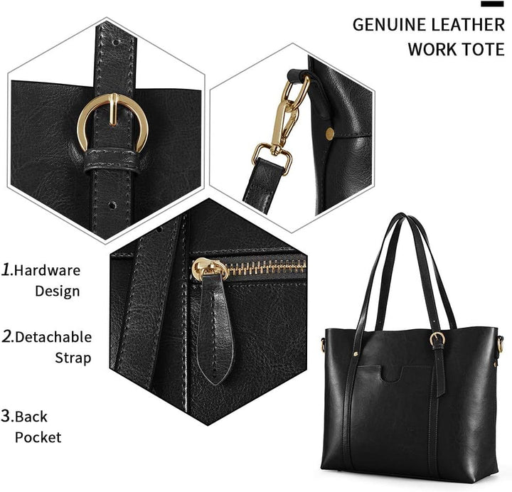 Kattee Leder-Satchel-Geldbörsen und Handtaschen für Damen, Top-Griff-Schulter-Geldbörsen-Tote-Hobo-T
