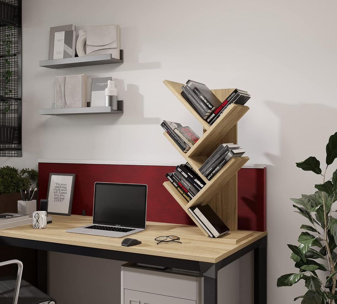 ComfortCove Baum Bücherregal, Tree Desktop Bücherregal, Schreibtisch Bücherregal, Bodenstehendes Büc