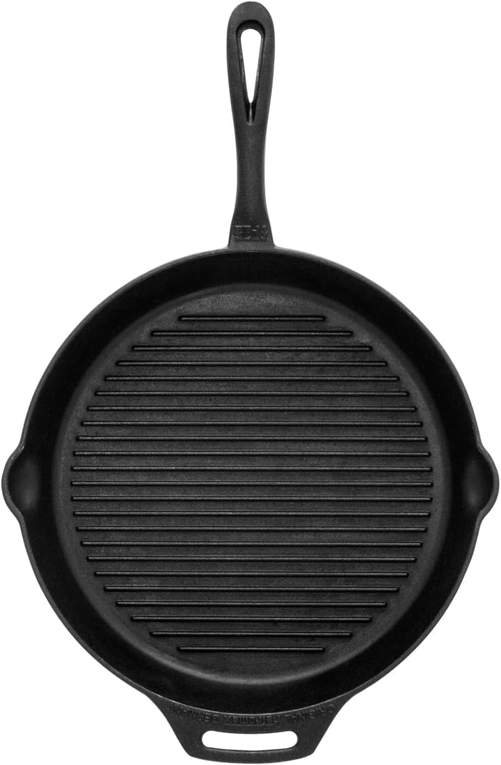 Petromax Grill-Feuerpfanne mit Stiel - Grillpfanne aus Gusseisen für alle Herdarten, Gasflamme, Back