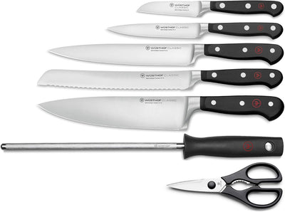 WÜSTHOF Classic Messerblock mit 7 Artikeln 7-teilig Schwarze Esche