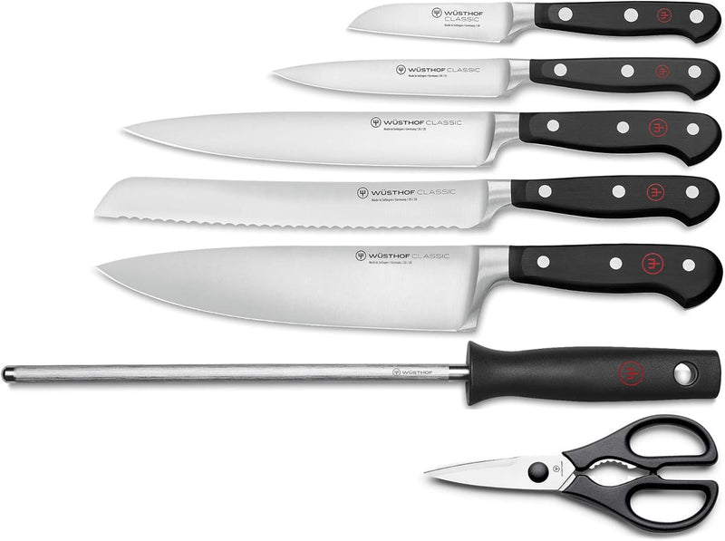 WÜSTHOF Classic Messerblock mit 7 Artikeln 7-teilig Schwarze Esche