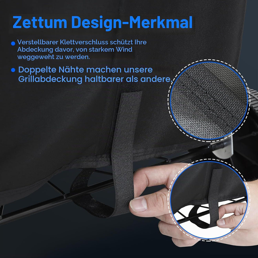 Zettum Kugelgrill Abdeckung Grill - 600D Oxford Holzkohle Abdeckhaube Grill für Weber 57 CM Barbecue