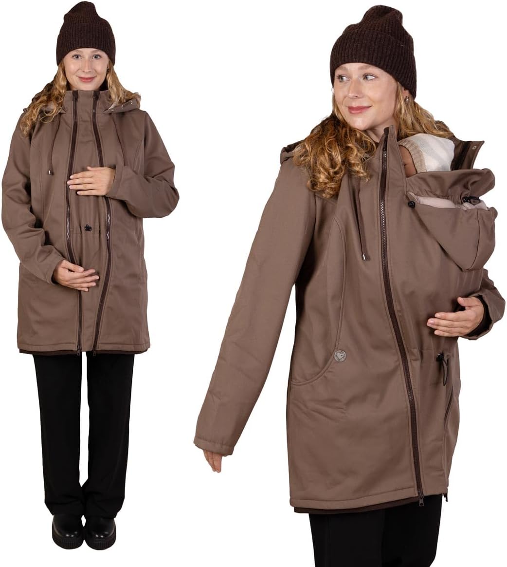 Viva la Mama – Allwetter Funktionsjacke für Mama und Baby, Umstandsjacke + Tragejacke - MELLORY M Vo