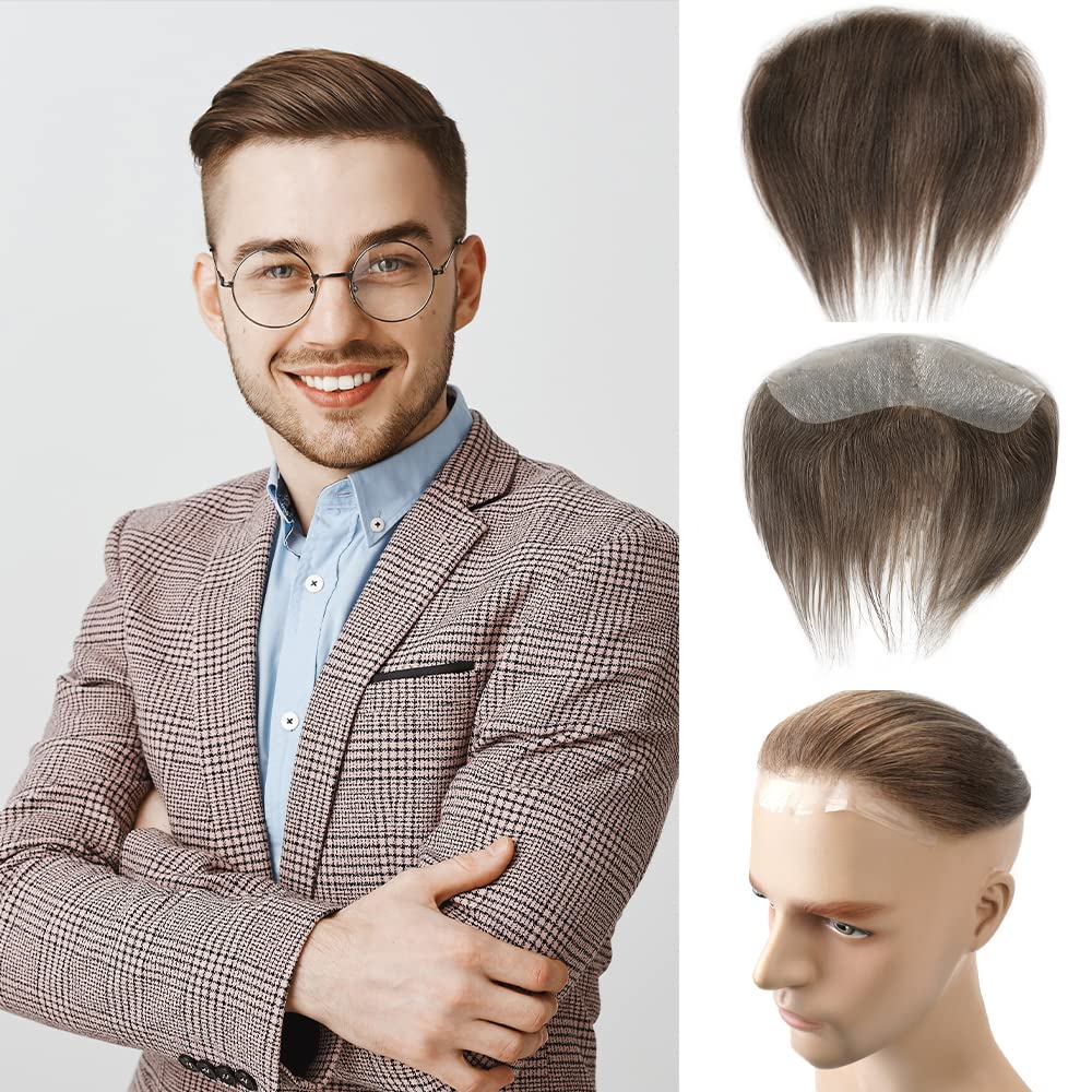 Lordhair Toupet Herren,100% Europäisches Echthaar Herren Toupet Echthaar,V-LOOP Skin Toupet Herren,T