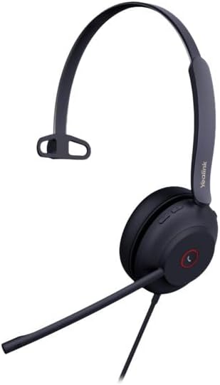 Yealink UH37 USB-Mono-Headset mit Geräuschunterdrückung, kabelgebundenes Headset für PC-Laptop, Team