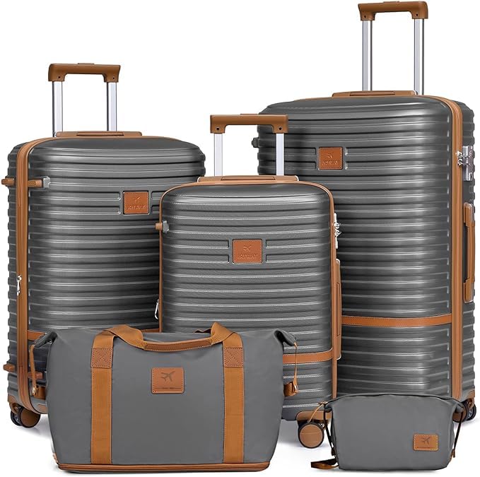 Joyway Koffer Reisekoffer von ABS Hartschalen Erweiterbar Trolley Kofferset mit TSA Schloss und 4 Ro