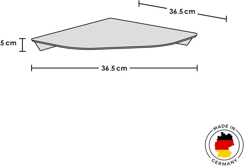 LucyBalu® CORNER Katzenliege & Kletterstufe mit Filzauflage für Wandecken | Wandliege für Katzen | K