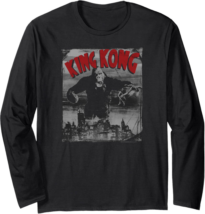 King Kong City Poster Langarmshirt