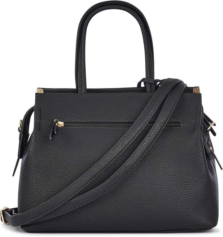 Gabor bags Gela Damen Shopper Umhängetasche Reissverschluss Beige 35 x 13,5 x 24 Schwarz, 35 x 13,5