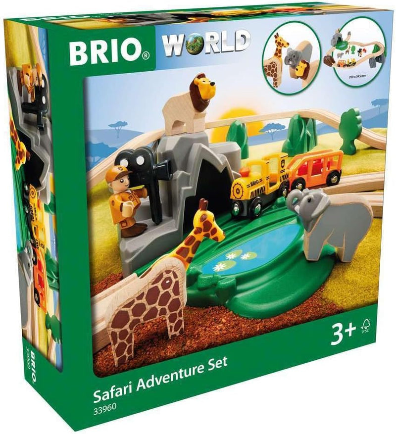 BRIO 33960 - Grosses BRIO Bahn Safari Set D Mehrfarbig