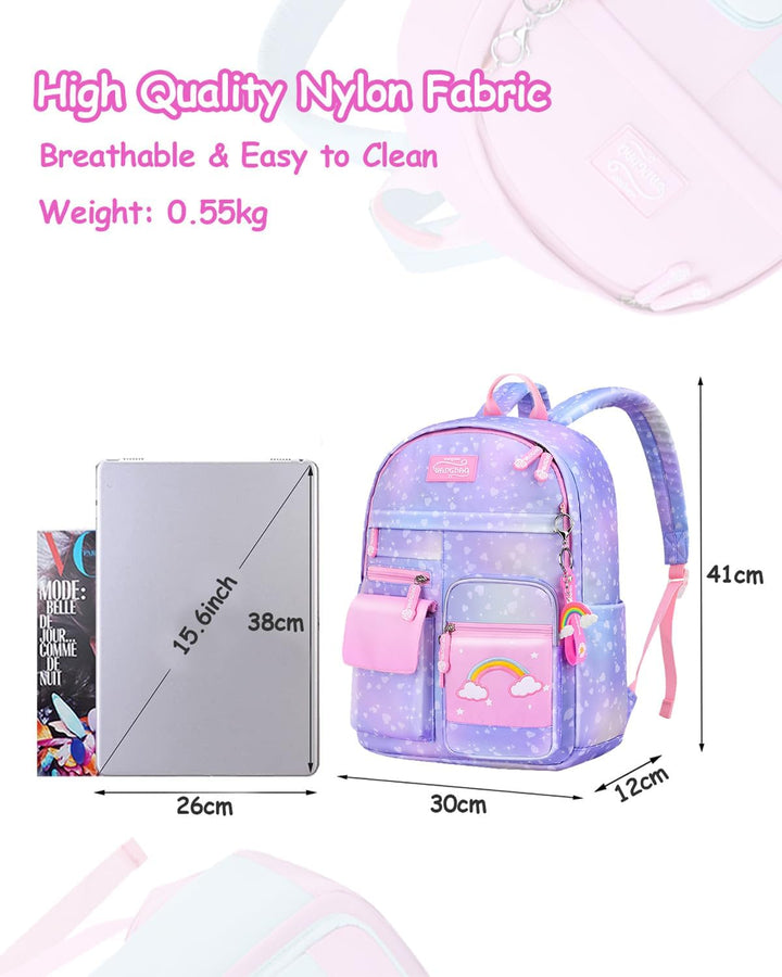 Amythe Kinderrucksack Mädchen,Rucksack Kindergarten,Schulranzen Mädchen 1-3. klasse, Leichte und Was
