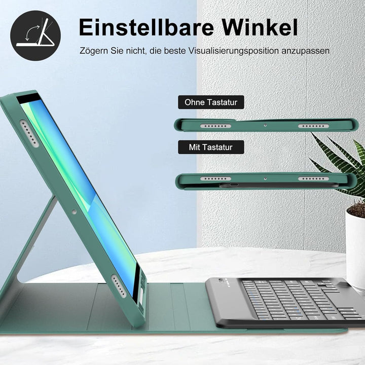 Tastatur für Samsung Galaxy Tab S10 FE+ Plus 13.1 Zoll 2025, Hülle mit Tastatur für Tab S10 FE Plus