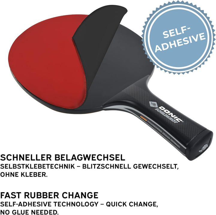 Donic-Schildkröt Tischtennis Ersatzbeläge QRC – ITTF-zugelassene Beläge in verschiedenen Levels &amp; Sc