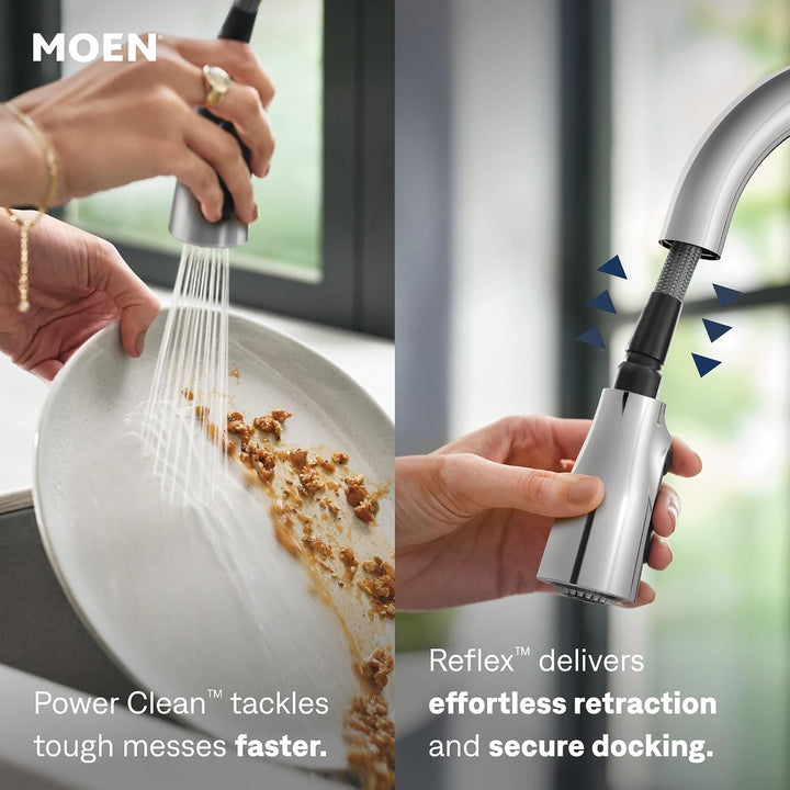 Moen 7185EWORB Brantford Motionsense Wave Sensor Berührungsloser Einhand-Küchenarmatur, Einhand-Küch