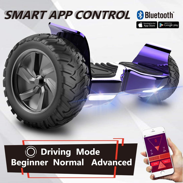 GeekMe Hoverboards Offroad 8.5 Zoll, SUV Hoverboards mit APP, Bluetooth Lautsprecher, Doppelmotor, L