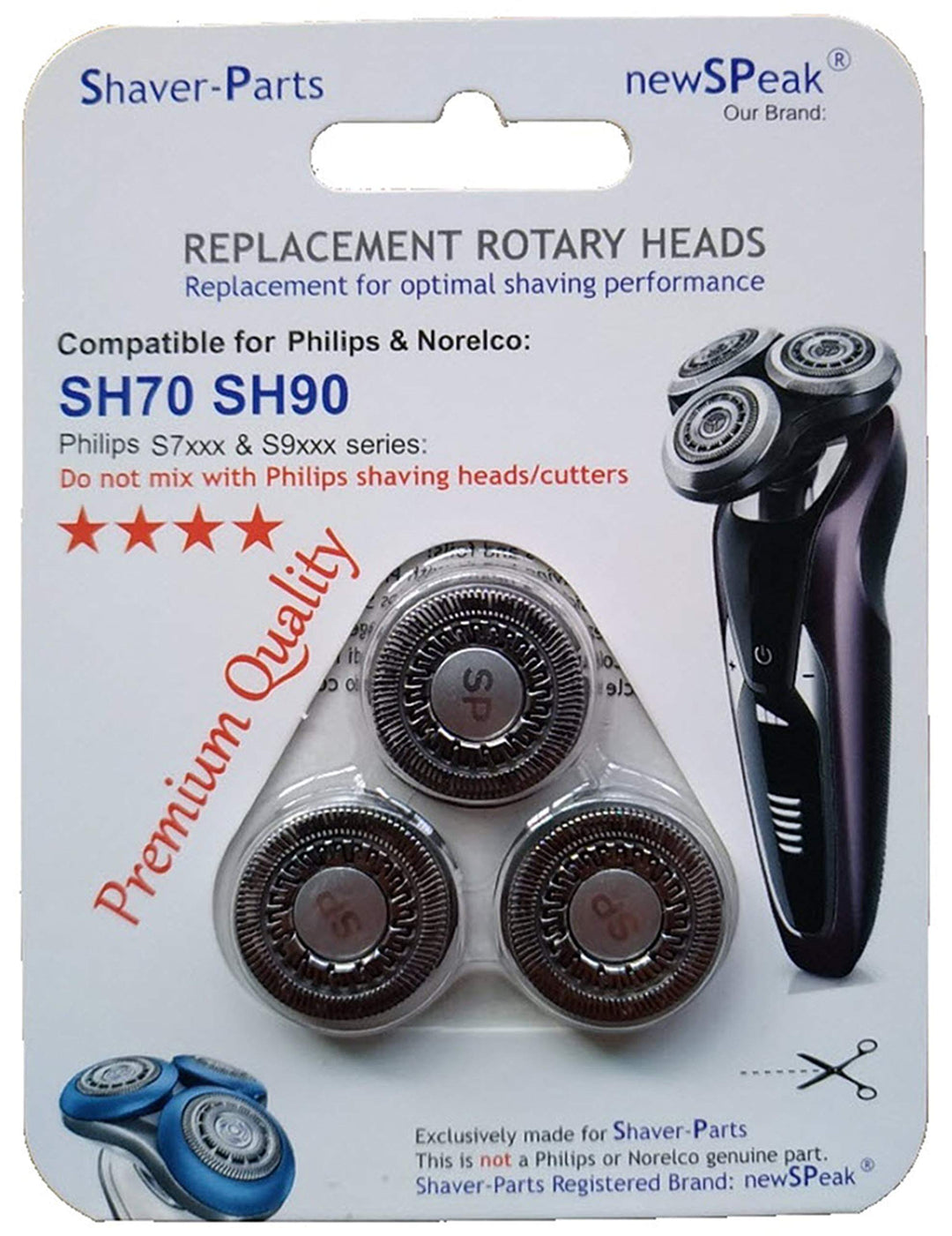 Scherköpfe Modell SH70 SH90 (auch geeignet als Ersatz für SH50), Alternative Scherköpfe passend für